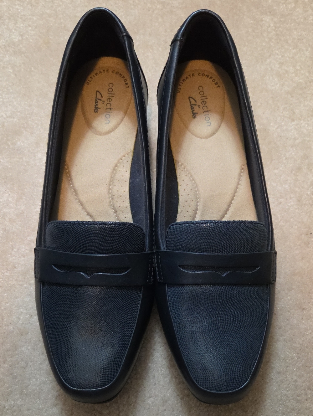 Clarks Navy Blue Women's Slip-On Loafers